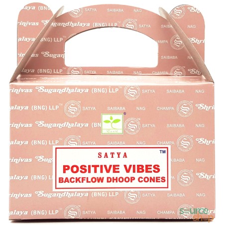 Cônes d'encens à refoulement Positive Vibes - Backflow - Satya