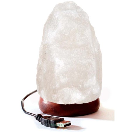 Mini Lampe de sel blanche USB - 500g à 1kg
