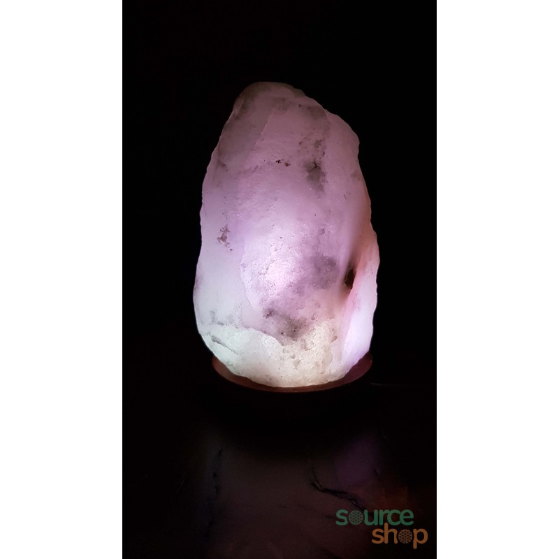 Mini Lampe de sel Himalaya blanche USB - 500g à 1kg