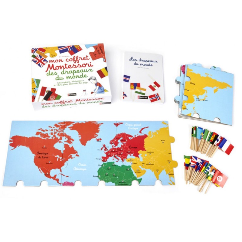 Mon coffret Montessori des drapeaux du monde
