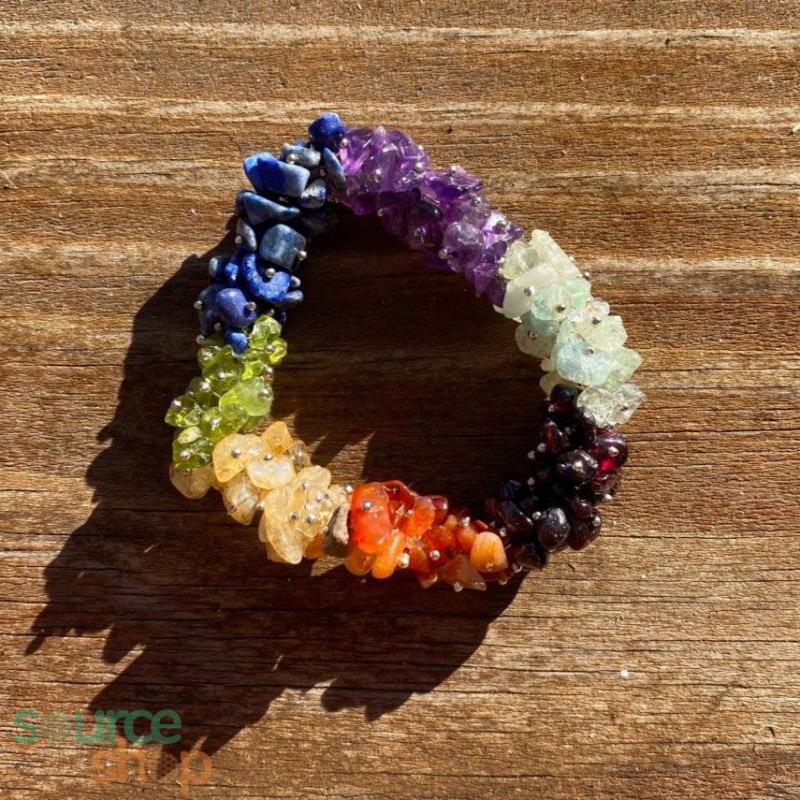 Bracelet baroque pierres 7 Chakras - Qualité AA