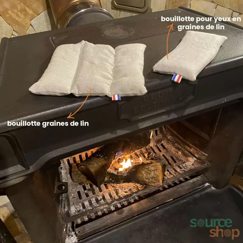 Coussin bouillotte BIO graines de lin - Artisanal & Français