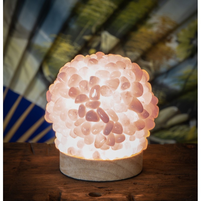 Lampe de quartz rose