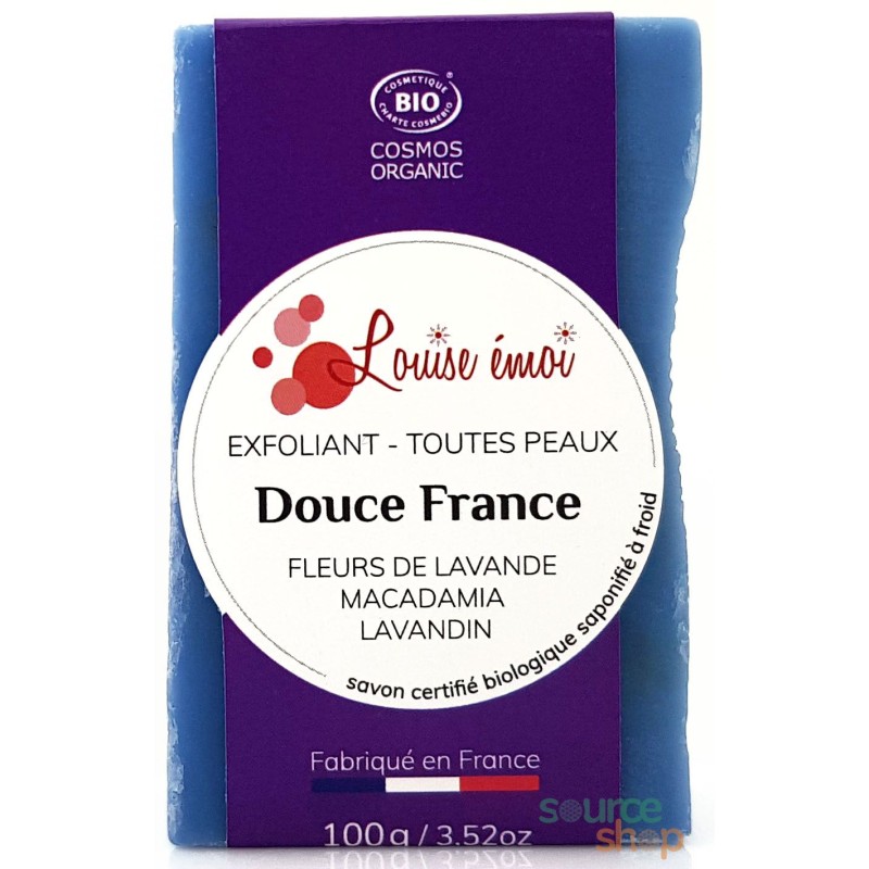 Savon exfoliant BIO lavandin & macadamia - Douce France - Louise émoi