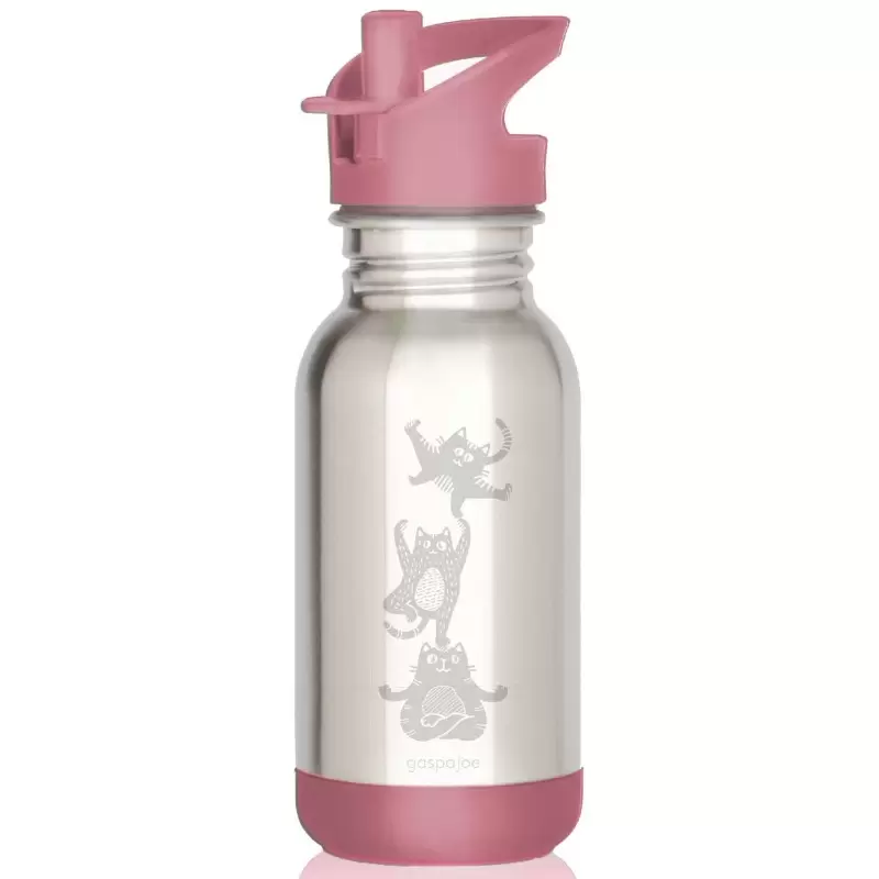Gourde inox pour enfants Loopy Chatons 400ml - Inox 18/10 - Gaspajoe