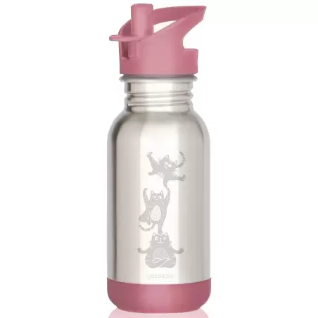 Gourde inox pour enfants Loopy Chatons 400ml - Inox 18/10 - Gaspajoe