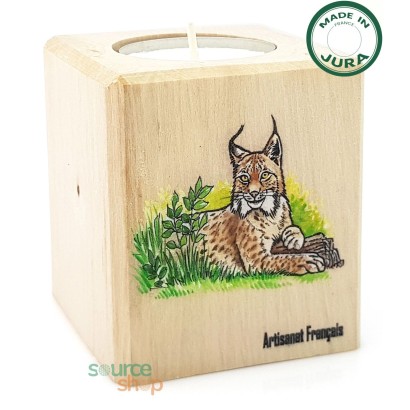 Bougeoir Lynx en frêne du Jura - Artisanal & Local