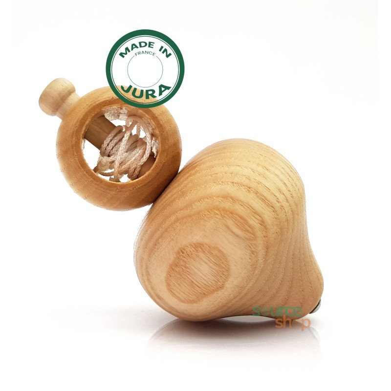 Toupie à ficelle en bois de Hêtre du Jura - Artisanale & Locale