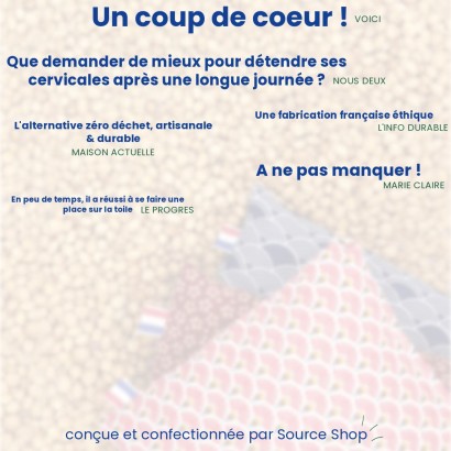 Coussin bouillotte noyaux de cerises BIO - Artisanal & Français