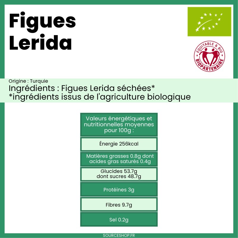 Figues séchées Lerida BIO en vrac