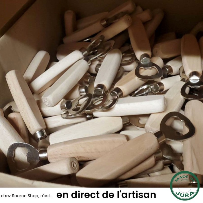 Décapsuleur en bois de hêtre du Jura - Artisanal & Local