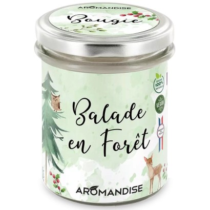 Bougie Balade en Forêt bio - vegan & naturelle - Aromandise