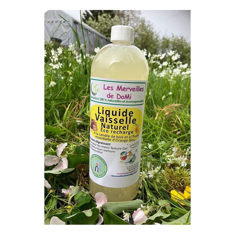 Liquide vaisselle à la cendre & Orange douce BIO - consigne - Les Merveilles de DoMi