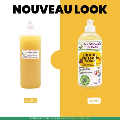 Liquide vaisselle bio à la cendre - Artisanal - 500ml ou 1L