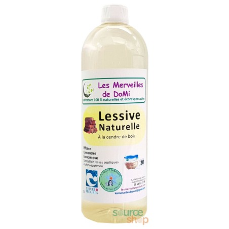 Lessive artisanale à la cendre BIO - sans huiles essentielles - 1L - Les Merveilles de DoMi