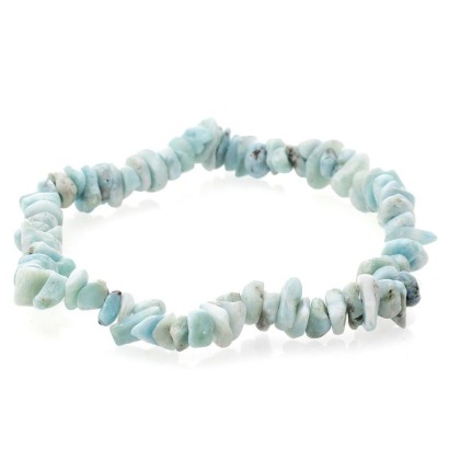 Bracelet chips Larimar - Baroque - Qualité A