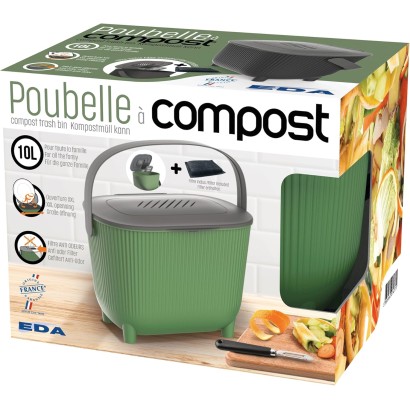 Composteur de cuisine - Seau à compost design - 10L