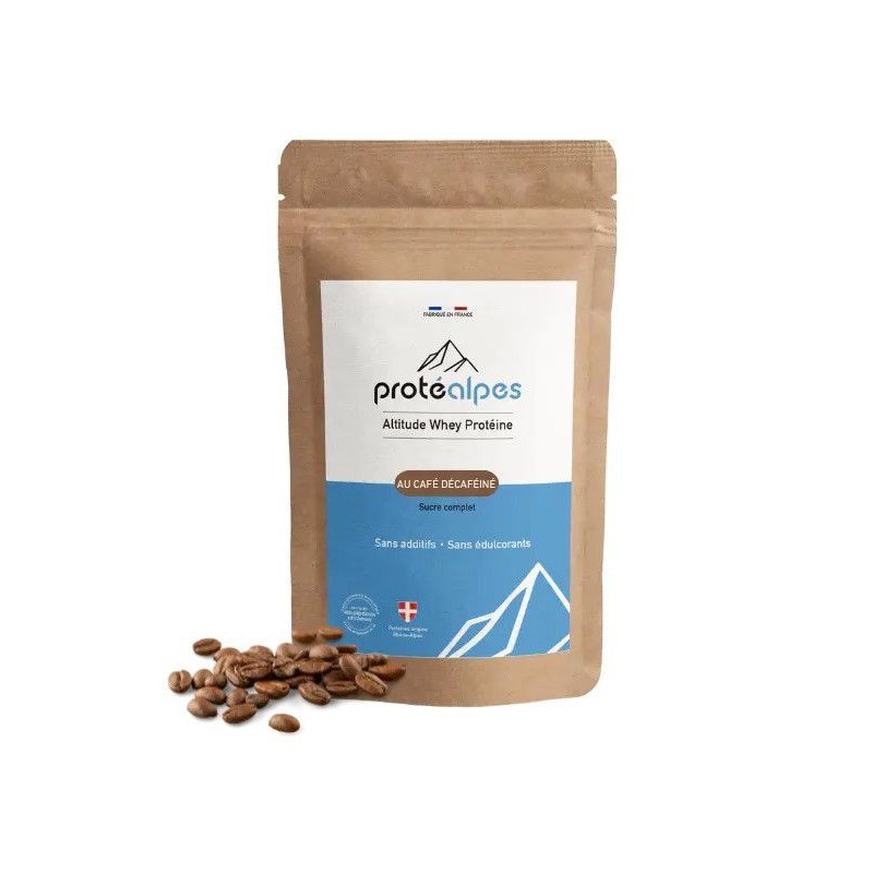 Whey Protéine Café Décaféiné - 750g - Protéalpes