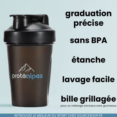 Shaker à protéines - 400ml - Protéalpes