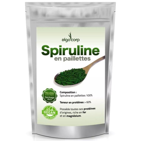 Spiruline en paillettes - 100g - Algocorp