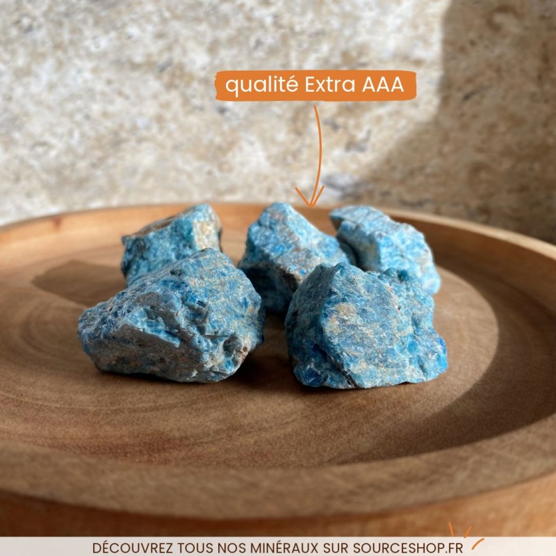 Apatite bleue brute - Qualité AAA extra