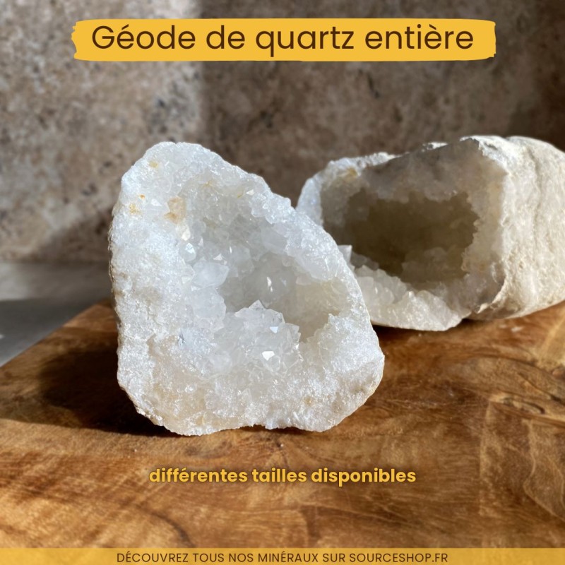 Géode de Quartz entière - Cristal de Roche