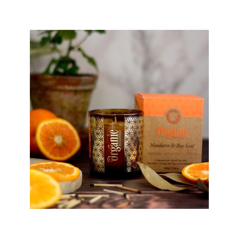 Bougie ayurvédique Mandarine & Laurier - vegan - Organic Goodness