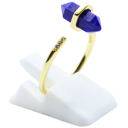 Bague Lapis Lazuli en Argent 925 - Réglable