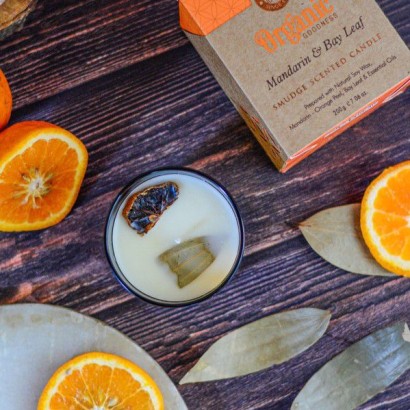 Bougie ayurvédique Mandarine & Laurier - vegan - Organic Goodness