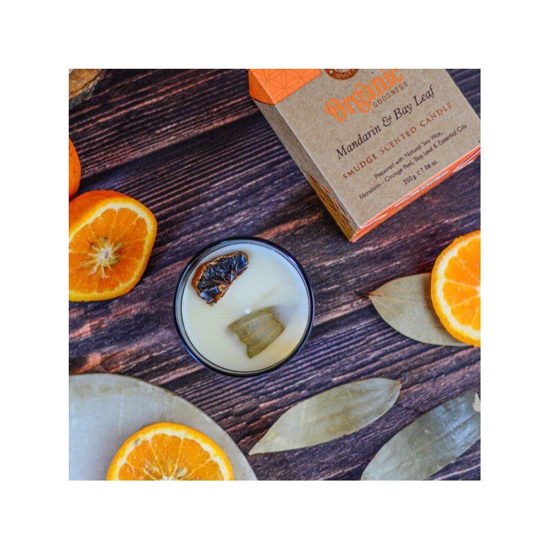 Bougie ayurvédique Mandarine & Laurier - vegan - Organic Goodness