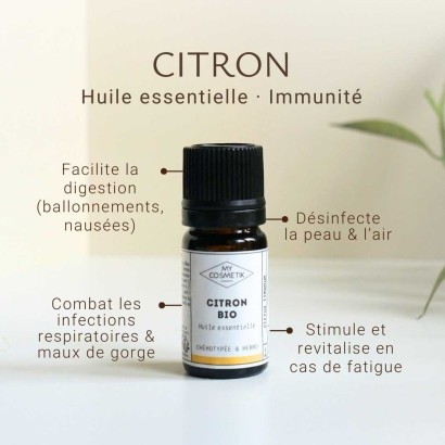 Huile essentielle de citron BIO - MyCosmetik