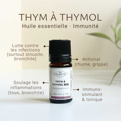 Huile essentielle de Thym à thymol BIO - MyCosmetik