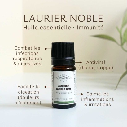 Huile essentielle de Laurier noble BIO - MyCosmetik