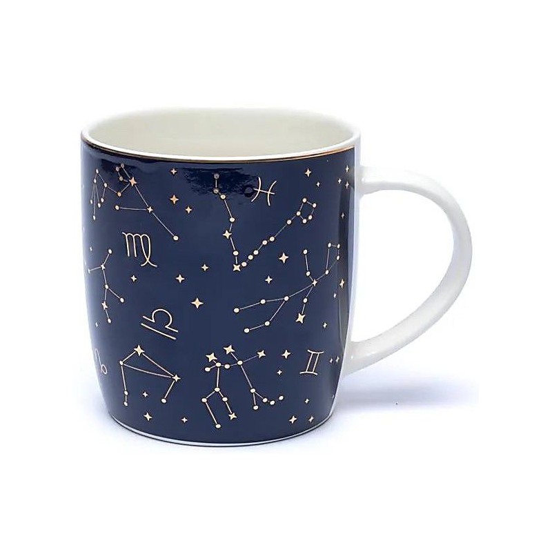 Mug à infusion en porcelaine Astrologie + filtre en inox