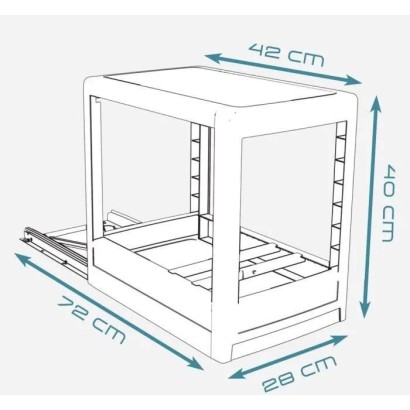 Rangement coulissant pour meuble - Made in France - EDA