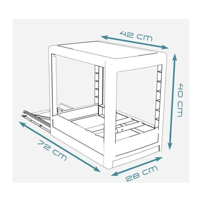 Rangement coulissant pour meuble - Made in France - EDA