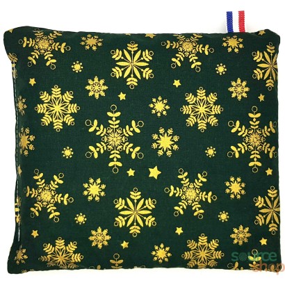 Coussin bouillotte sèche noyaux de cerises BIO - Artisanal & Français