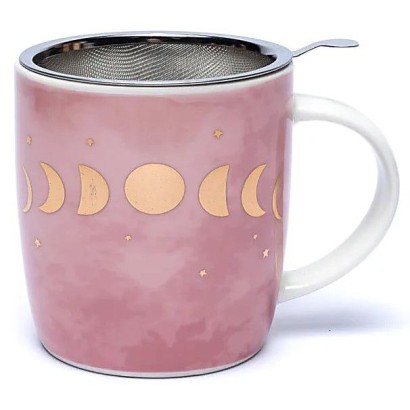 Mug à infusion en porcelaine avec filtre en inox - Phases de Lune