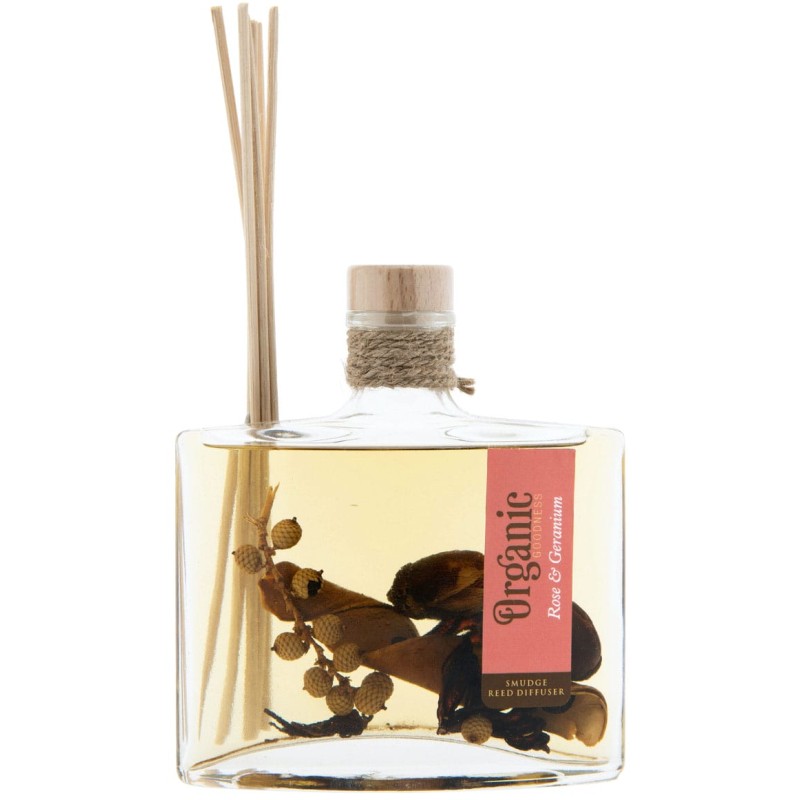 Diffuseur de parfum à bâtonnets Rose & Géranium - Organic Goodness