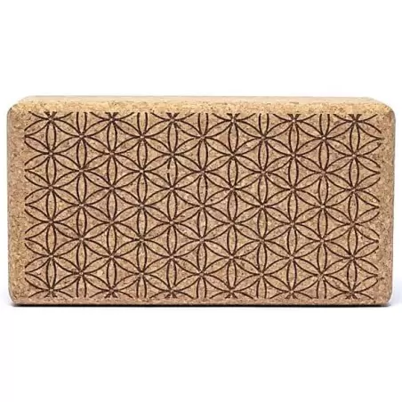Bloc de yoga en liège Fleur de Vie - 23 x 12 x 7.5cm Bloc de yoga en liège Fleur de Vie - 23 x 12 x 7.5cm
