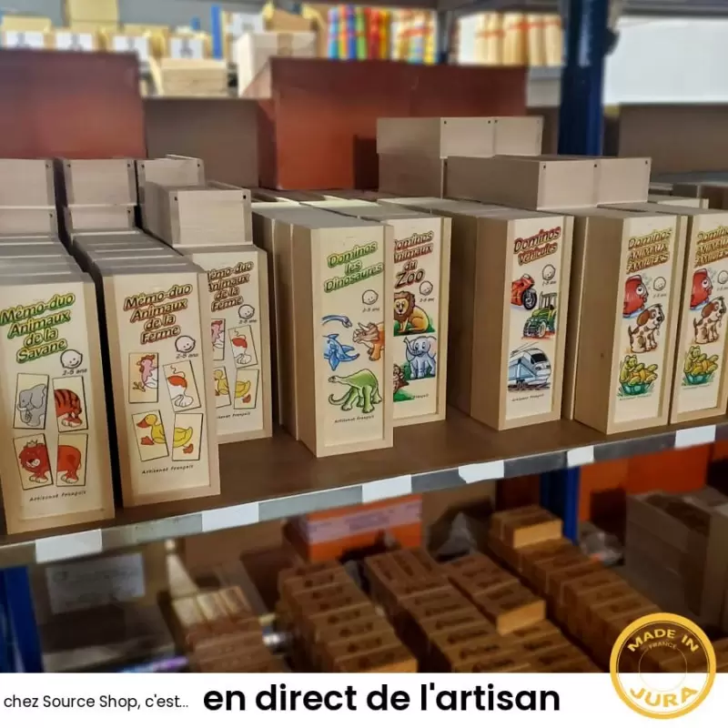Domino "Animaux de la Ferme" en Tilleul & Hêtre du Jura