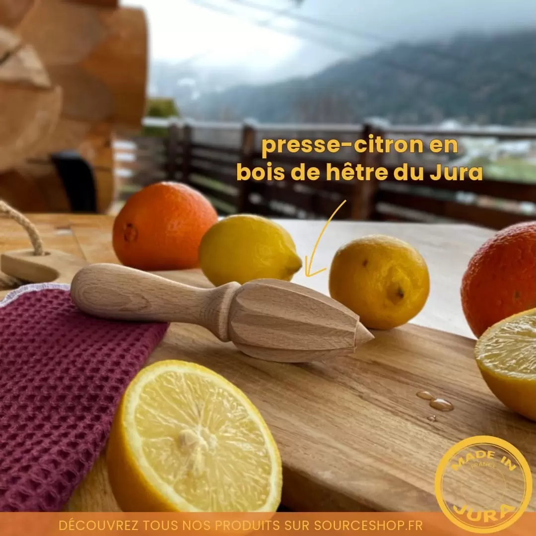 Presse-citron en bois de hêtre du Jura - Artisanal & Local