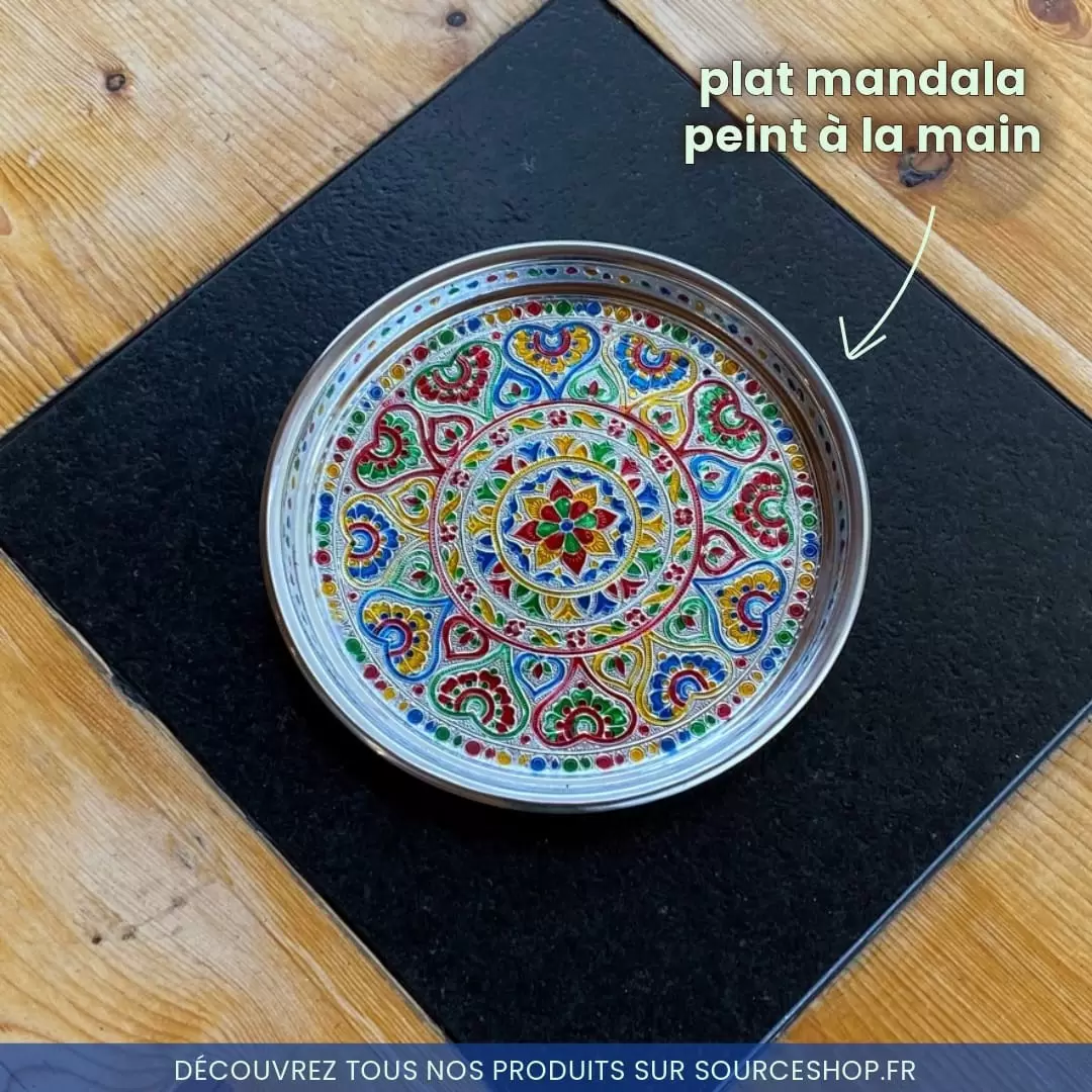 Plat / Plateau Mandala - Fleur de Vie