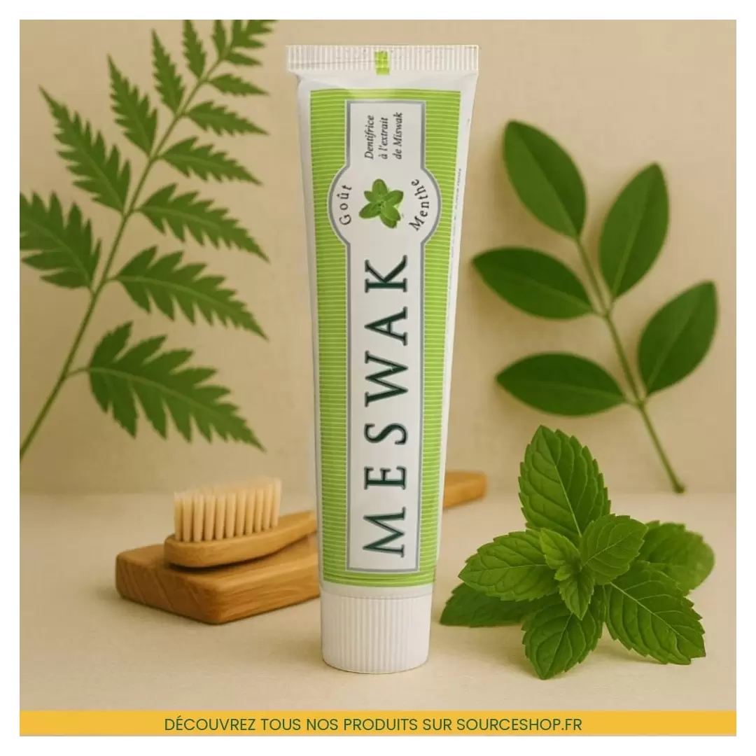 Dentifrice ayurvédique Meswak & Menthe - siwak - 100g - Kerala Nature