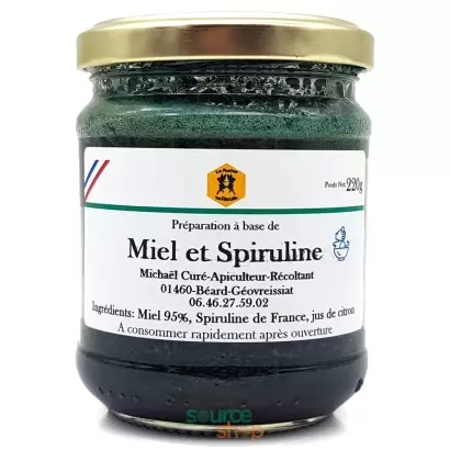 Miel et Spiruline - 220g - Le Rucher des Fées Léma