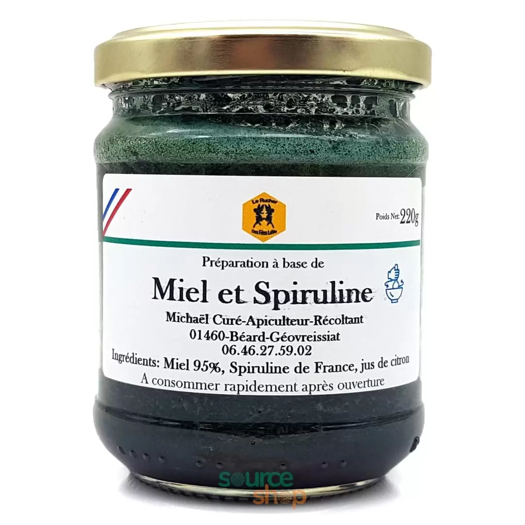 Miel et Spiruline - 220g - Le Rucher des Fées Léma