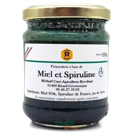 Miel et Spiruline - 220g - Le Rucher des Fées Léma