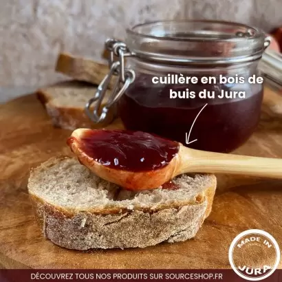 Cuillère à confiture en bois de buis du Jura - Artisanale & Locale