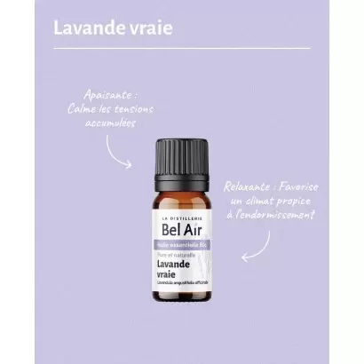 Huile essentielle de Lavande Vraie BIO - 10ml - La Distillerie Bel Air