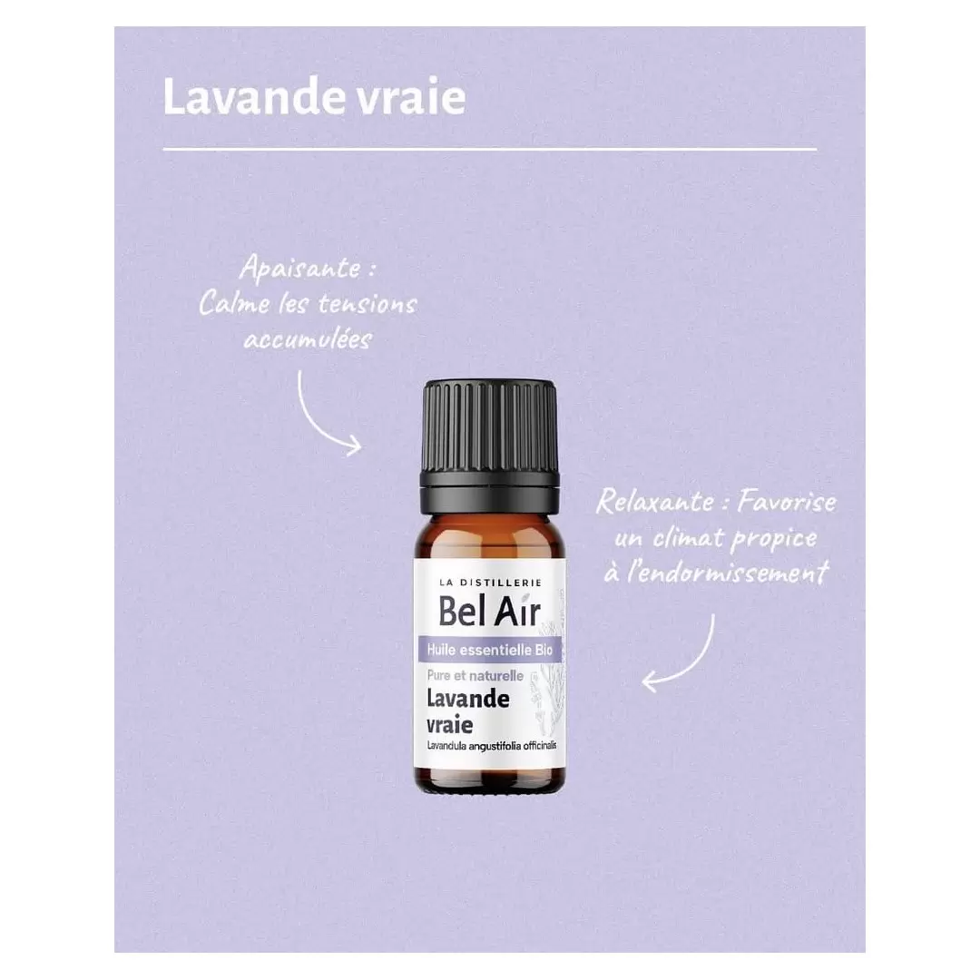 Huile essentielle de Lavande Vraie BIO - 10ml - Distillerie Bel Air